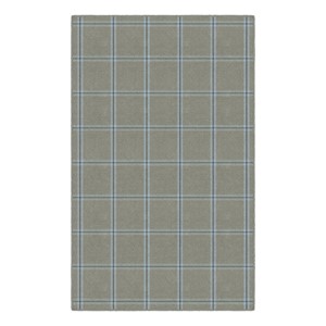 Blue & Gray Plaid Rug