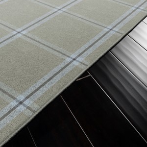 Blue & Gray Plaid Rug