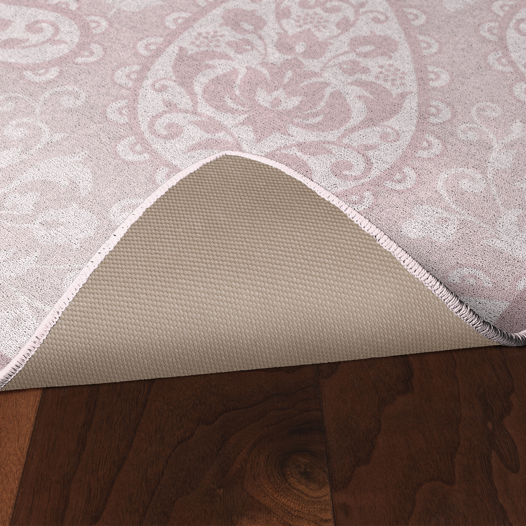 Paisley Rug - Skid-Resistant Backing
