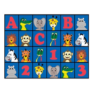 ABC 123 Animal Fun Rug (10' 6" W x 13' 2" L)