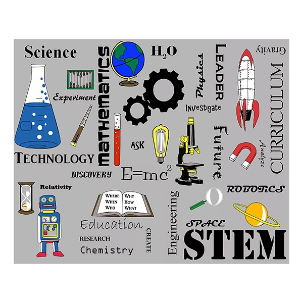 STEM Subjects Classroom Rug - 10' 6" W x 13' 2" L