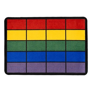 Classroom Squares Seating Rug - Bright