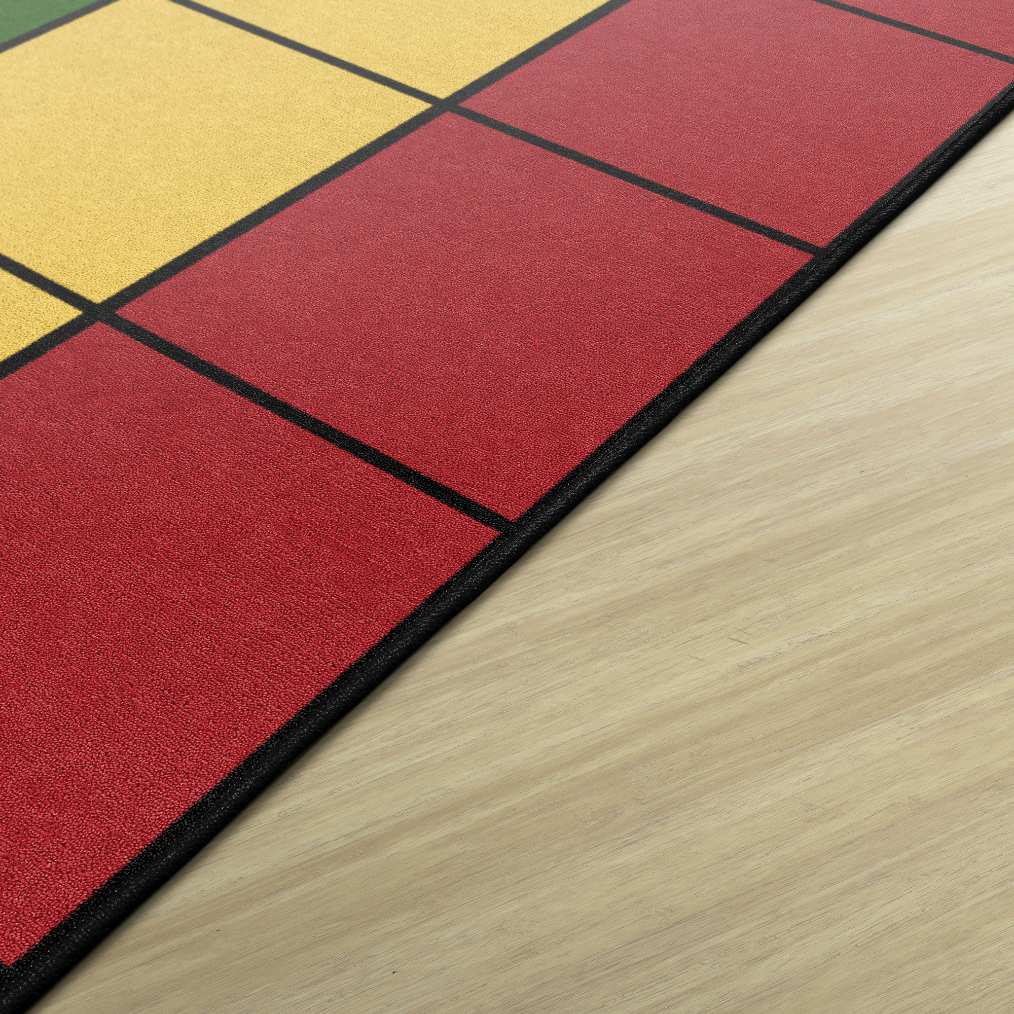 Classroom Squares Seating Rug - Bright (6' W x 8' 4" L)