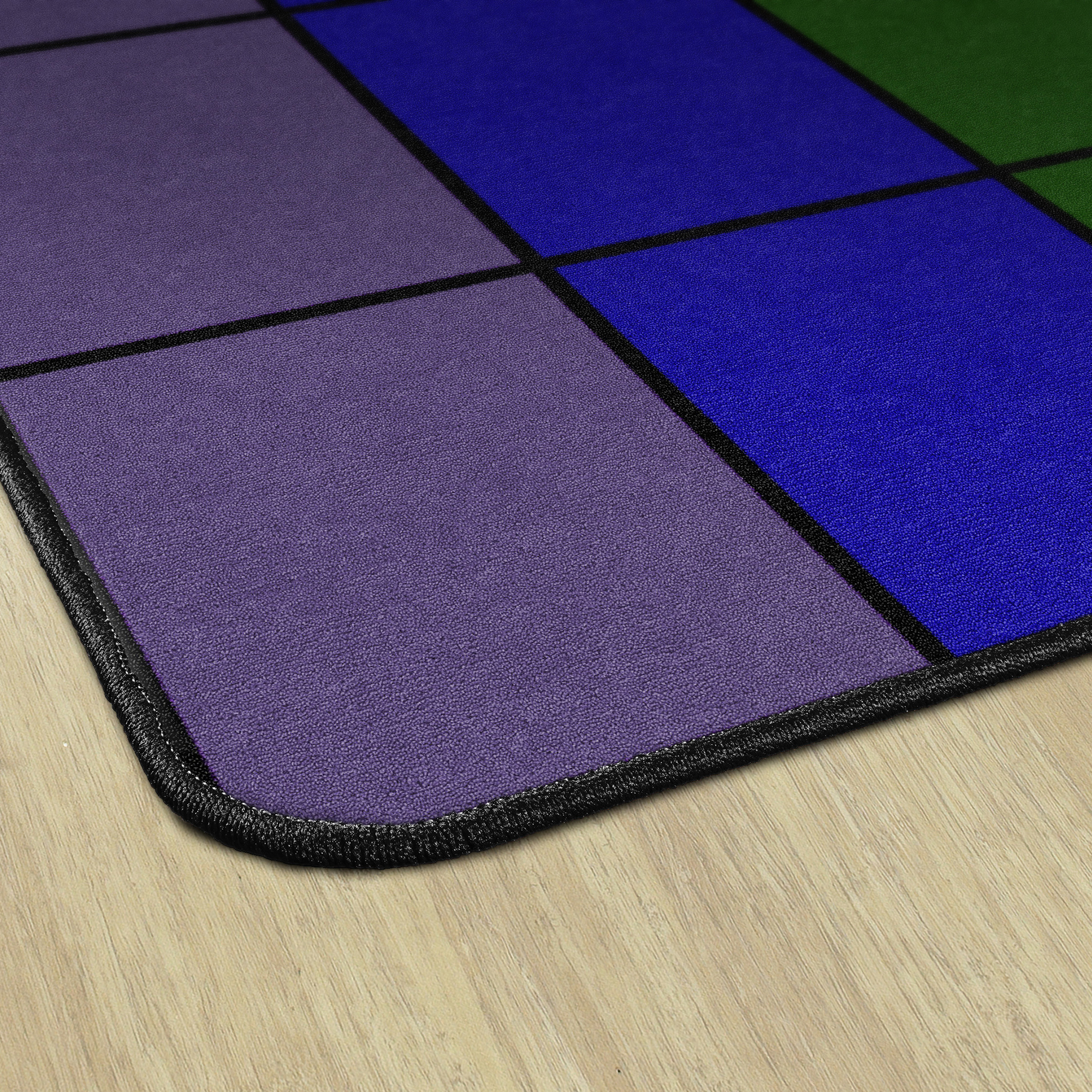 Classroom Squares Seating Rug - Bright (6' W x 8' 4" L)