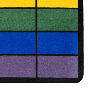 Classroom Squares Seating Rug - Bright (7' 6" W x 12' L) - Detail
