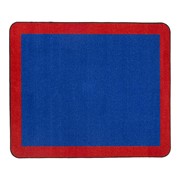 Solid Classroom Rug w/ Color Block Border