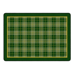 Playful Plaid Classroom Rug - Green