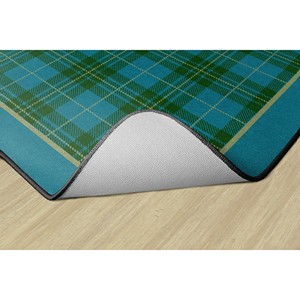 Playful Plaid Classroom Rug - Backing