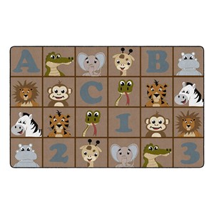 Natural ABC 123 Animal Fun Rug