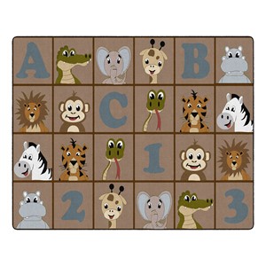 Natural ABC 123 Animal Fun Rug