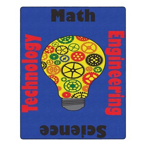 Gears Classroom Rug (10' 9" W x 13' 2" L)