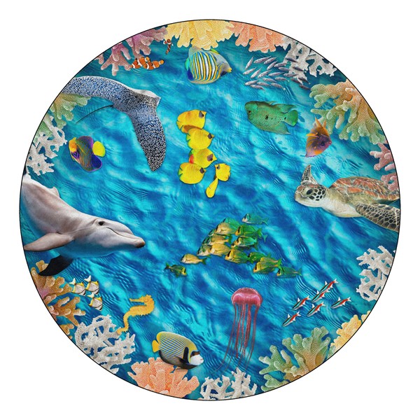 Sea Classroom Rug - Round (12' Diameter)