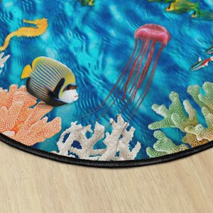 Sea Classroom Rug - Round - Edge