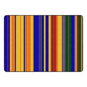 Primary Color Striped Classroom Rug