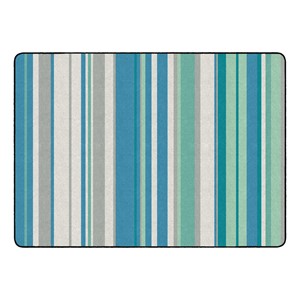 Contemporary Color Striped Classroom Rug - Rectangle (6' W x 8' 4" L)