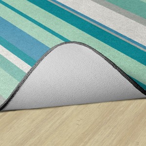 Contemporary Color Striped Classroom Rug - Rectangle