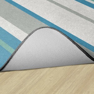 Contemporary Color Striped Classroom Rug - Rectangle
