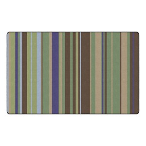Natural Color Striped Classroom Rug