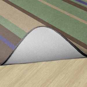 Natural Color Striped Classroom Rug - Backing