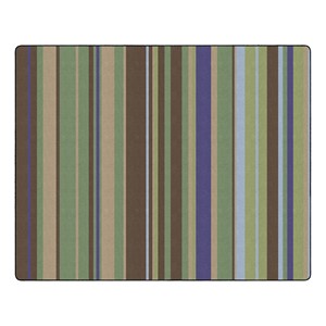 Natural Color Striped Classroom Rug