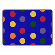 Primary Color Polka Dot Classroom Rug