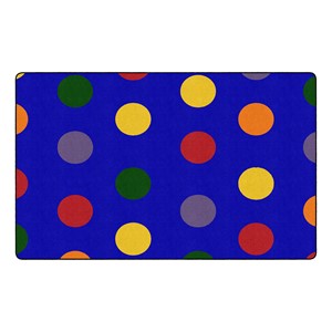 Primary Color Polka Dot Classroom Rug