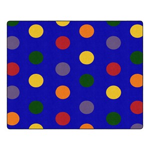 Primary Color Polka Dot Classroom Rug