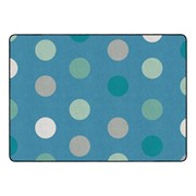 Contemporary Color Polka Dot Classroom Rug