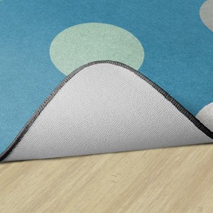 Contemporary Color Polka Dot Classroom Rug - Rectangle