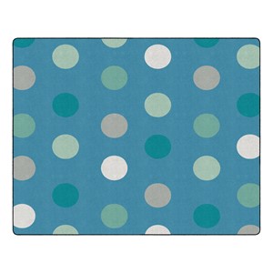 Contemporary Color Polka Dot Classroom Rug