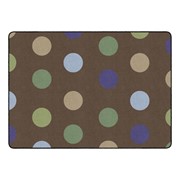Natural Polka Dot Classroom Rug