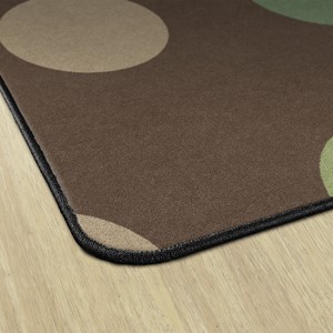 Natural Polka Dot Classroom Rug - Edges