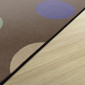 Natural Polka Dot Classroom Rug