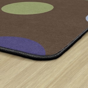 Natural Polka Dot Classroom Rug - Edges