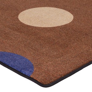 Natural Polka Dot Classroom Rug - Corner