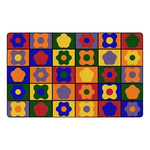 Primary Color Cog Seating Classroom Rug