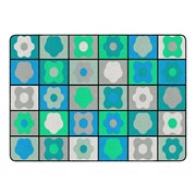 Contemporary Color Cog Seating Classroom Rug