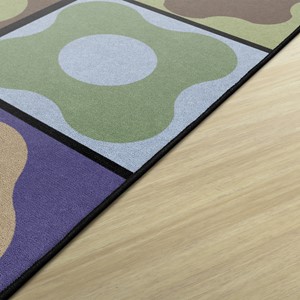 Natural Color Cog Seating Classroom Rug