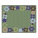 Natural Color Cog Border Classroom Rug - Rectangle (10' 6" W x 13' 2" L)