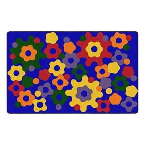 Primary Color Big Cogs Classroom Rug