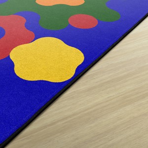 Primary Color Big Cogs Classroom Rug