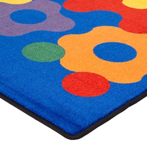 Primary Color Big Cogs Classroom Rug