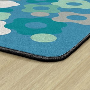 Contemporary Color Big Cogs Classroom Rug - Backing