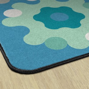 Contemporary Color Big Cogs Classroom Rug - Edges