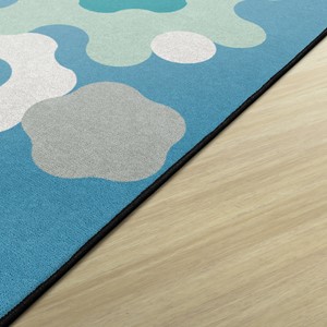 Contemporary Color Big Cogs Classroom Rug - Edges
