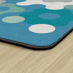 Contemporary Color Big Cogs Classroom Rug - Backing