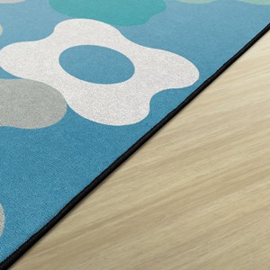 Contemporary Color Big Cogs Classroom Rug - Edges