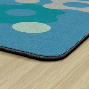 Contemporary Color Big Cogs Classroom Rug - Backing