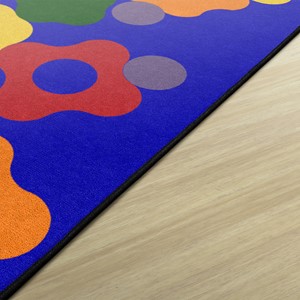 Primary Color Cog Classroom Rug