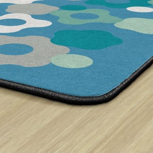 Contemporary Color Cog Classroom Rug - Backing